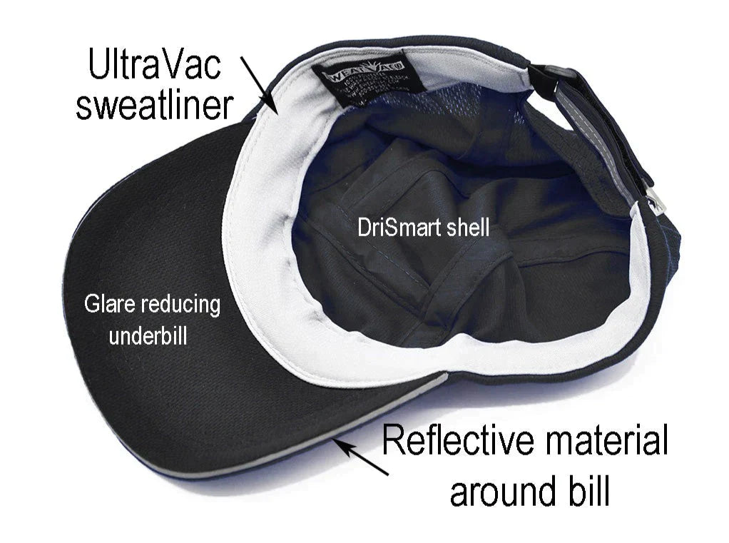 Sweatvac Running Hat with UltraVac Sweat Liner White